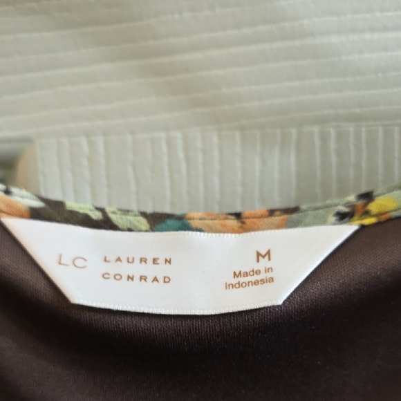 LC Lauren Conrad Autumn Floral Maxi Wrap Dress Size M - Picture 4 of 10